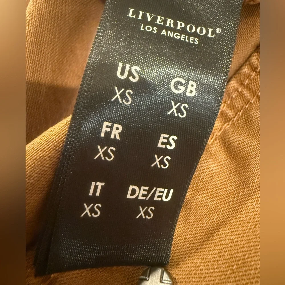 Liverpool Los Angeles NWT Size XS Brown/Tan  Denim Long Sleeve Jacket (0600) - Picture 14 of 16
